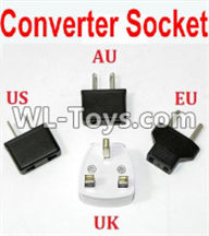 Wltoys Q323 Parts-10-09 Standard Adapter Universal Converter Socket(You can choose AU,US,EU,UK Version),Wltoys Q323 RC Quadcopter Drone Spare Parts Accessories,Wltoys Model Q323-B Q323-C Q323-E Replacement Accessories